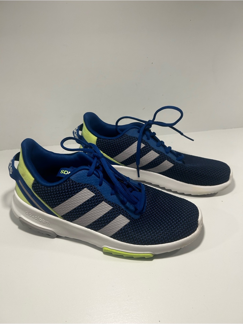 Adidas Racer TR 2.0 Cloudfoam Women’s 6 Blue Green White Running Sneakers FX7274